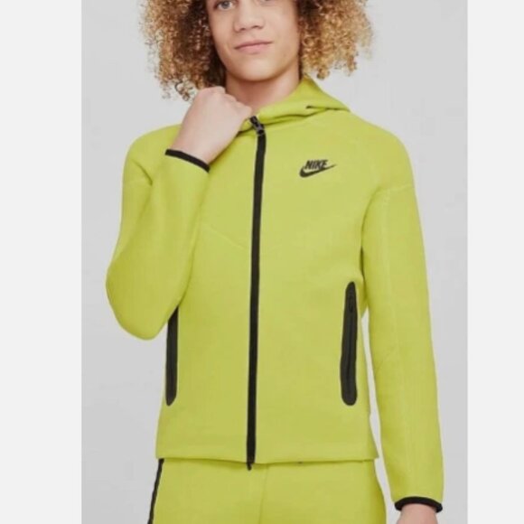 Nike Sportswear Tech Fleece Big Kids' Full-Zip Hoodie FD3285 357 - XL